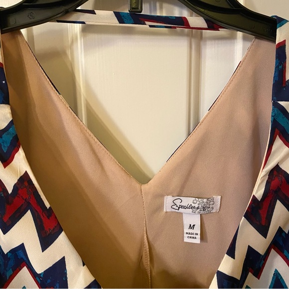 Double Lined Business Casual Striped Dress - Picture 5 of 6